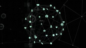 Interacting with digital health icons, hand touching animation on grid background. Technology, innovation, healthcare, interface, connection, modern - Powered by Shutterstock - Get 15% off with code: PIKWIZARD15