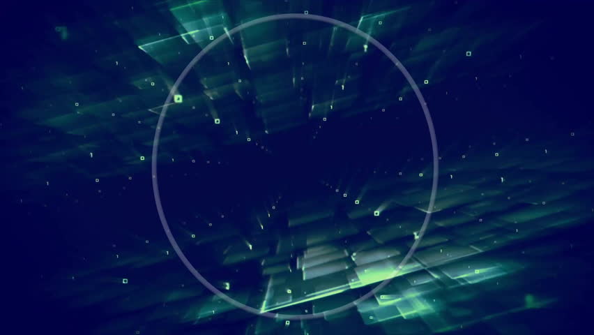 Animation of glowing green circle over digital grid with abstract geometric patterns. Futuristic, cyber, technology, neon, virtual - Powered by Shutterstock - Get 15% off with code: PIKWIZARD15