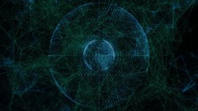 Network connections and stock market data visualizing around digital globe animation. Technology, finance, global, connectivity, innovation, analysis - Powered by Shutterstock - Get 15% off with code: PIKWIZARD15