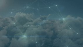 Visualizing global network with digital data analytics in cloud animation background. Technology, cloud computing, visualization, futuristic - Powered by Shutterstock - Get 15% off with code: PIKWIZARD15