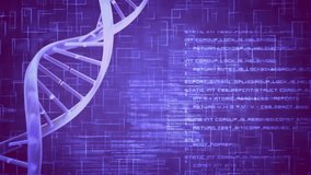 DNA strand with binary coding, processing scientific data in animation. Genetics, data analysis, biotechnology, scientific research, digital, binary code - Powered by Shutterstock - Get 15% off with code: PIKWIZARD15