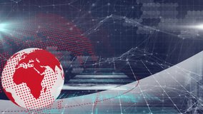 Global network connections and data processing animation over digital world map. Technology, digital transformation, connectivity, networking, big data, communication - Powered by Shutterstock - Get 15% off with code: PIKWIZARD15