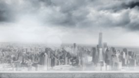 Cityscape with clock animation overlaying cloudy sky, showcasing time passage. skyline, urban, architecture, time lapse, motion, clouds - Powered by Shutterstock - Get 15% off with code: PIKWIZARD15