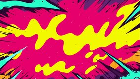Seamless looping cartoon-style animated background with a vibrant, colorful, and dynamic look. Perfect for motion graphics, comics, anime aesthetics, and creative design projects. - Powered by Shutterstock - Get 15% off with code: PIKWIZARD15
