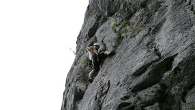 rock climber in Turzii Gorge romania