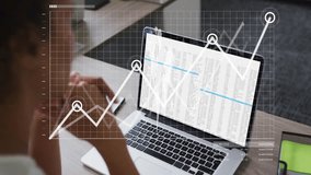 Analyzing data with world map and graphs overlay, person using laptop. Analytics, technology, global, business, research, digital - Powered by Shutterstock - Get 15% off with code: PIKWIZARD15