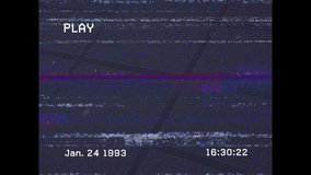 Animation of retro VHS tape glitch effects with futuristic circular graphics. vintage, digital, distortion, abstract, technology, loop - Powered by Shutterstock - Get 15% off with code: PIKWIZARD15