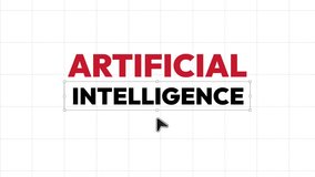 A mouse cursor dragging artificial intelligence typography in the center of screen 4k animation - Powered by Shutterstock - Get 15% off with code: PIKWIZARD15