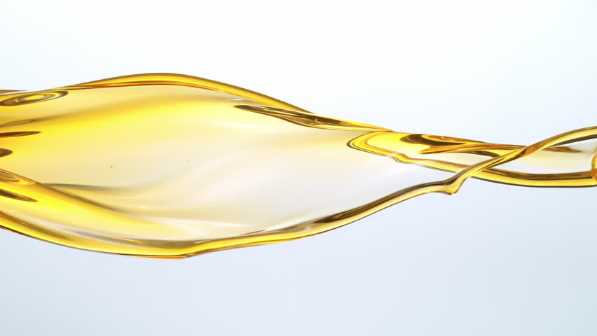 Super Slow Motion Oil Splash in High-Speed 1000fps on White Background