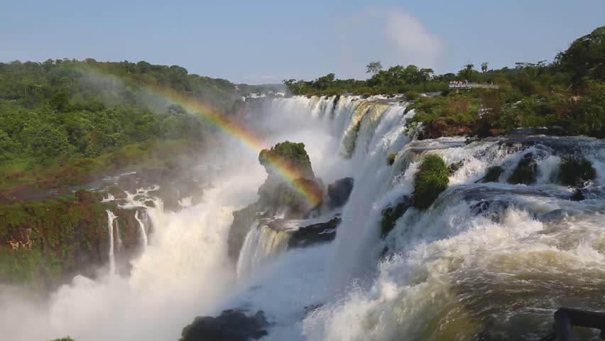 Famous Iguazu fallson the border between Argentina and Brasil