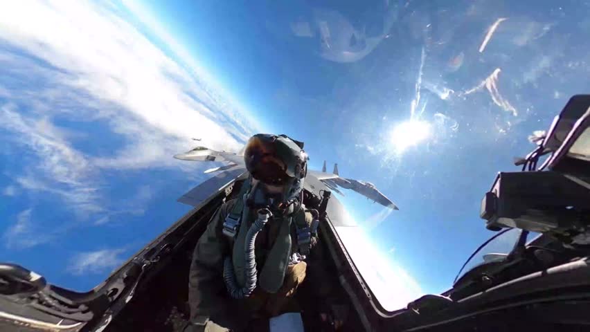 US Air Force F-15C Eagle Performs Air Maneuvers