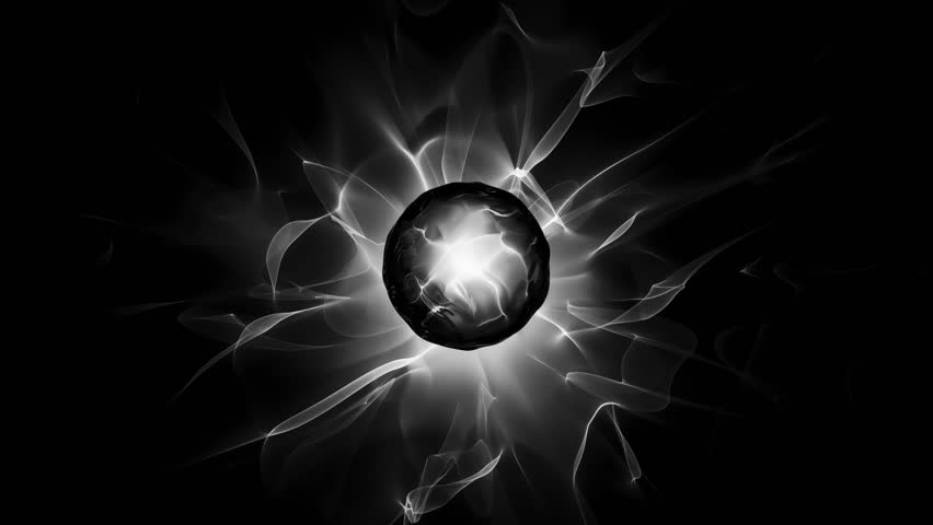 Abstract reflections, moving rays of caustics on a black background