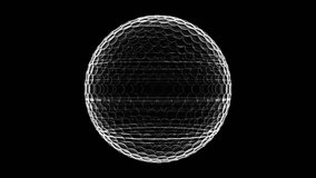 White hologram golf ball on black background.
Bright SciFi style.Seamless animation.  - Powered by Shutterstock - Get 15% off with code: PIKWIZARD15