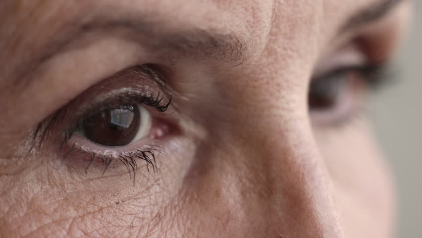 Close up cropped view, eyes of different, multi-national young and mature individuals gazing thoughtfully into distance, representing diversity, identity and emotional expression through human eyes