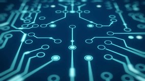 High tech futuristic background. concept 5G and Artificial Intelligence, Technology, Data, and computer. Blue Circuit Board pattern Background Animation tech - Powered by Shutterstock - Get 15% off with code: PIKWIZARD15