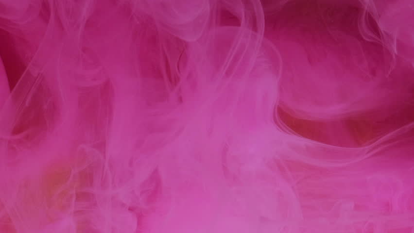 Glitter smog. Paint water splash. Defocused pink color vapor cloud shiny particles texture ink floating on modern abstract art background.