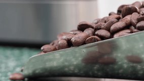 A close-up view shows coffee beans in a large coffee scoop. - Powered by Shutterstock - Get 15% off with code: PIKWIZARD15