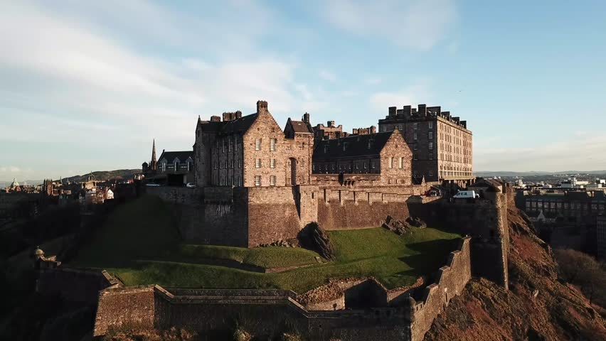 Zoom-In Aerial of King Arthur’s Seat, Scotland