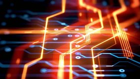 abstract technology background of circuit board with energy flow and neon lights. computer motherboard background with circuit board animation design. - Powered by Shutterstock - Get 15% off with code: PIKWIZARD15