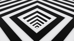 Black and white square hypnotic optical illusion loop animation - Powered by Shutterstock - Get 15% off with code: PIKWIZARD15