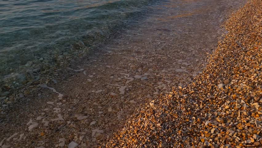 Orange sunset at the sea in Turkey