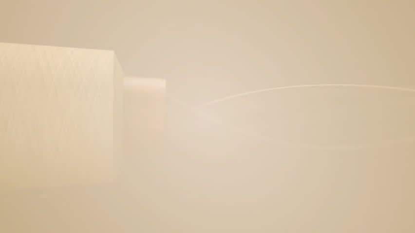 The entire textile fabric production process, from spinning thread on a spool to weaving it into a grid-like structure to produce a soft, flowing fabric,3d animation.