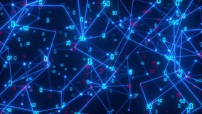 Digital Background Technological and connection motion background. Abstract hologram 3D Big Data Digital City with futuristic matrix. Digital buildings with a binary code particles network. Seamless l - Powered by Shutterstock - Get 15% off with code: PIKWIZARD15