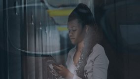 In server room, woman using tablet with digital code animation overlay. Technology, cybersecurity, data, networking, infrastructure, innovation - Powered by Shutterstock - Get 15% off with code: PIKWIZARD15