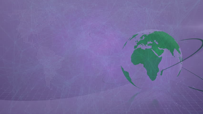 Animation of green globe spinning over digital world map with purple background. Globalization, technology, environment, earth, networking, innovation - Powered by Shutterstock - Get 15% off with code: PIKWIZARD15