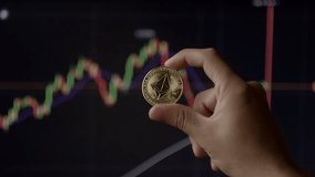 Ethereum coin and stock market graph animation. Digital currency investment - Powered by Shutterstock - Get 15% off with code: PIKWIZARD15