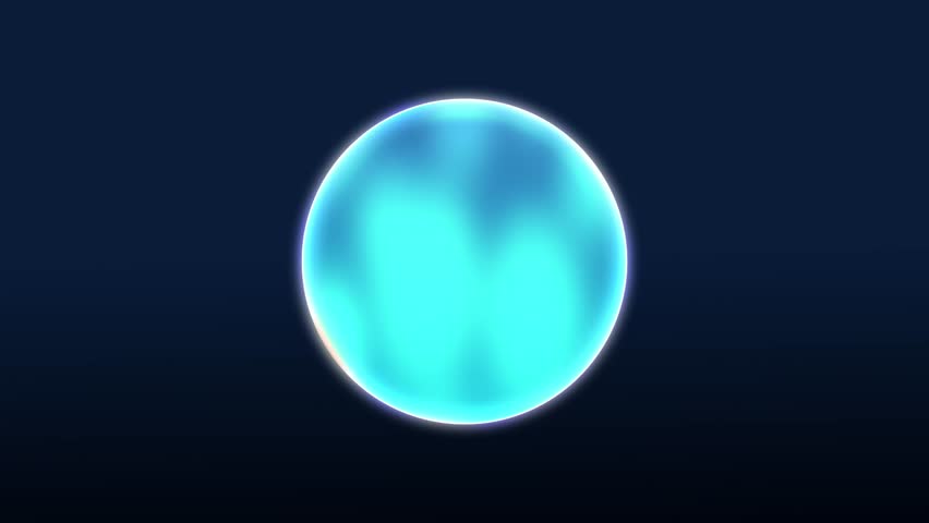 A ball, a blue planet. A glowing outline is visible around the object.	