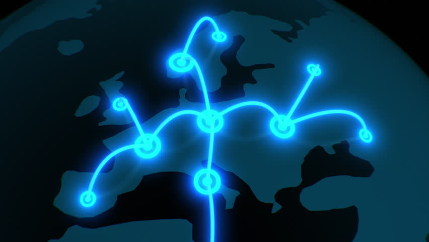 Global Computer Network Growing on Earth 3d Animation. Flying Around the Digital World, Lines and Dots Illustration. International Communications. Globalization Business Technology Concept 4k. - Powered by Shutterstock - Get 15% off with code: PIKWIZARD15