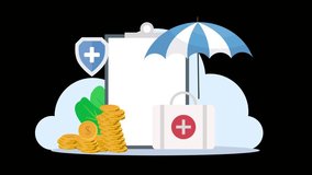 Health insurance for personal safety Animated Illustration - Powered by Shutterstock - Get 15% off with code: PIKWIZARD15