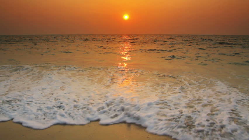 beauty landscape with sunset over sea