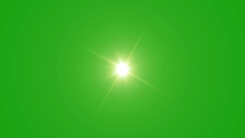 Sun Light Lens Flare Green Screen 4K Video Animation