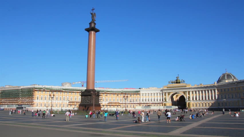 SAINT-PETERSBURG, RUSSIA - JULY 26, 2012: Palace Square in Saint-Petersburg,
