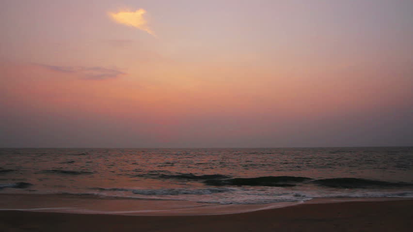 beauty landscape with sea after sunset