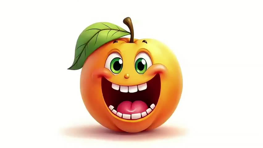 orange fruit Cartoon Character 3d, Photo Illustration Image Picture, Animation Motion Graphic Video