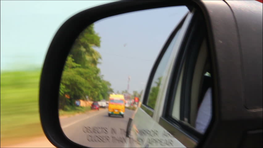 rearview mirror - driving in India