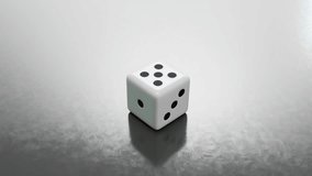 Realistic 3D animation of falling dice, bouncing and rolling dynamically. Perfect for casino, gambling, board games, and luck-themed projects. High-quality motion for commercials, games, presentations - Powered by Shutterstock - Get 15% off with code: PIKWIZARD15