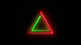Abstract Neon Triangle Border Shape Animation. - Powered by Shutterstock - Get 15% off with code: PIKWIZARD15