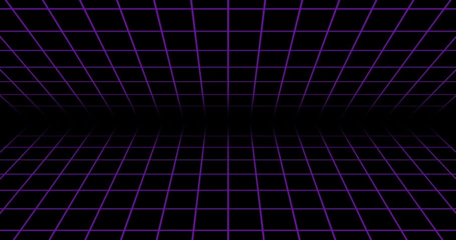 Colorful neon SALE animation with stripes on retro grid background. Discount, promotion, digital, glowing, vibrant, vintage