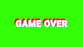 game over looping glitchy text on the green screen - Powered by Shutterstock - Get 15% off with code: PIKWIZARD15