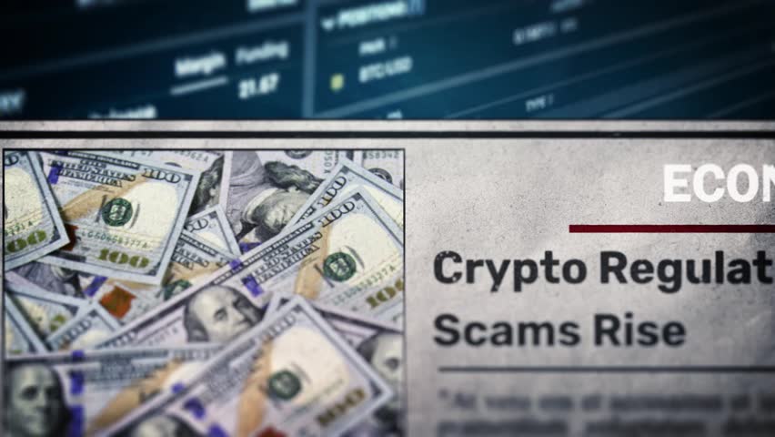 Crypto Regulation Tightens as Scams Rise newspaper headline titles