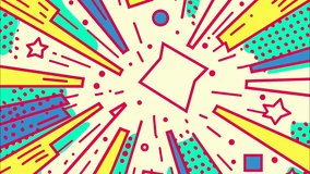 Seamless looping cartoon-style backgrounds with bold doodles, Memphis patterns, and pop-art elements. Inspired by comics, retro 80s-90s, abstraction, and modern minimalism.  - Powered by Shutterstock - Get 15% off with code: PIKWIZARD15