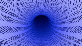 4K Blue Binary Tunnel Flythrough - Cybernetic Data Corridor - Powered by Shutterstock - Get 15% off with code: PIKWIZARD15