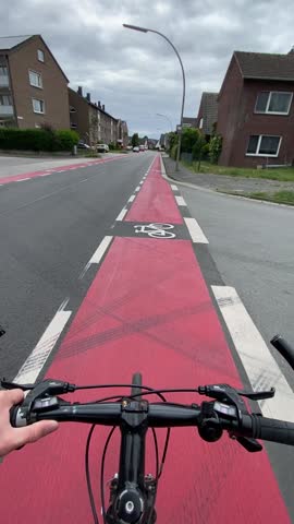 First-Person Bike Ride Through Germany – Streets, Bike Paths, Footpaths