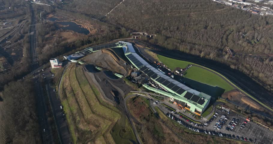 Alpincenter Bottrop, indoor ski hall, built on an artificial hill of coal waste from the Ruhr area.