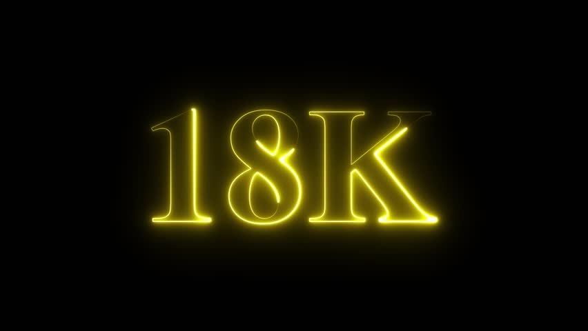 18k text font with neon effect,18k followers, Thank You, social media post. Thank you followers congratulation card. Achievement in 19K followers Congratulating networking thanks.