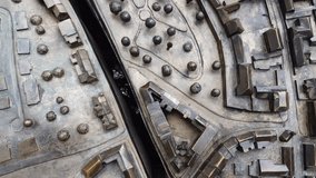 Zagreb, Croatia A scale model of Zagreb Welcomes You, a miniature metallic sculpture of the old city, its layout, and its architecture.  - Powered by Shutterstock - Get 15% off with code: PIKWIZARD15